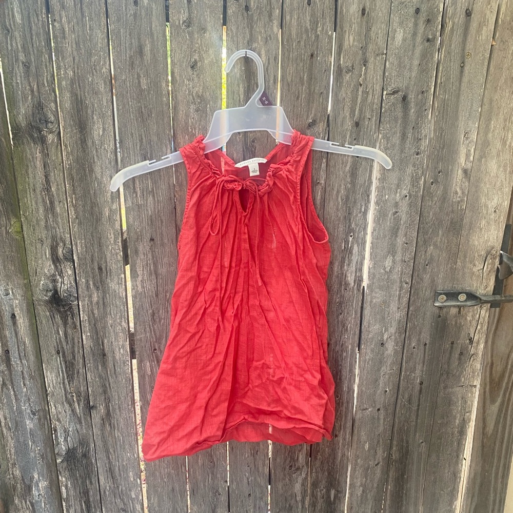 Banana republic red sheer top